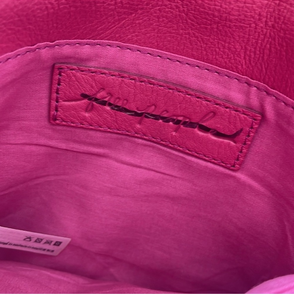 Free People Nicola Crossbody Leather Bag Pink - Picture 12 of 15